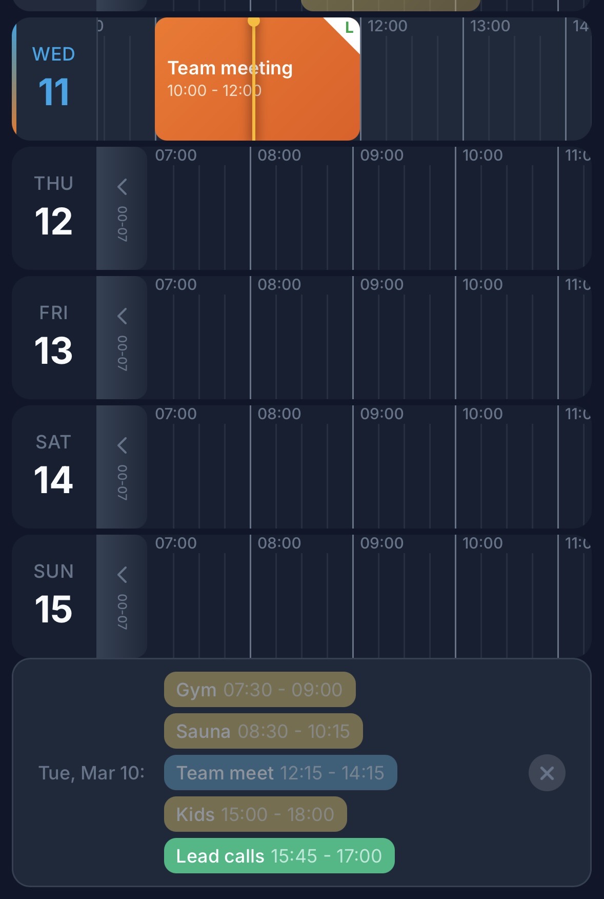 Aionaut Daily Task List interface showing a focused overview of the day